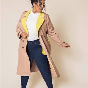 Premme Trench Coat with Neon Detail